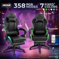 Kép 6/11 - Spirit of Gamer szék - SIRIUS (RGB, állítható dőlés/magasság; kihajtható lábtartó; max.120kg-ig, fekete)