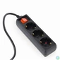 Kép 1/4 - Gembird Tápkábel elosztó - EG-PSU3-01 (Szünetmentes tápkábel elosztó, IEC-320-C14, fekete, 60cm)
