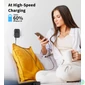 Kép 3/5 - Choetech USB-C*2+USB-A*2 (45W,fekete,travel,USB-C kábellel, US,UK,EU,AU), töltő