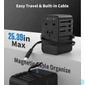 Kép 5/5 - Choetech USB-C*2+USB-A*2 (45W,fekete,travel,USB-C kábellel, US,UK,EU,AU), töltő