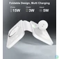 Kép 2/4 - Choetech 3-1 hajtogatható, wireless, fehér, töltő