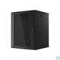 Kép 5/5 - Lanberg WF01-6615-10B 19" 15U SZÉL:600mm MÉLY:600mm MAG:774mm lapraszerelt üvegajtós fekete fali rack szekrény