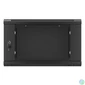 Kép 3/5 - Lanberg WF01-6606-10B 19" 6U SZÉL:600mm MÉLY:600mm MAG:379mm lapraszerelt üvegajtós fekete fali rack szekrény