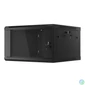 Kép 5/5 - Lanberg WF01-6606-10B 19" 6U SZÉL:600mm MÉLY:600mm MAG:379mm lapraszerelt üvegajtós fekete fali rack szekrény