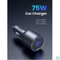 Kép 2/5 - UGREEN 75W 3 portos autós gyorstöltő EC703