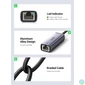 Kép 2/5 - UGREEN USB-C Gigabit Ethernet adapter CM483