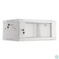 Kép 1/5 - Lanberg WF01-6404-10S 19 4U SZÉL:600mm MÉLY:450mm MAG:290mm lapraszerelt üvegajtós szürke fali rack szekrény