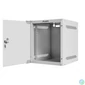 Kép 2/5 - Lanberg WF10-2306-10S 10 6U SZÉL:280mm MÉLY:310mm MAG:336mm lapraszerelt üvegajtós szürke fali rack szekrény