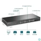 Kép 3/4 - TP-LINK SWITCH TL-SG3428X JetStream 24Port Gigabit L2+