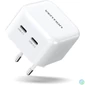Kép 1/5 - Vention USB-C+C (2port,35W/35W,fehér), töltő