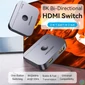 Kép 1/4 - Vention HDMI (8K, 2-Portos kétirányú, szürke) , switcher