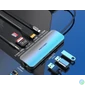 Kép 3/3 - Vention USB-C -> HDMI/USB3.0x3/RJ45/SD/TF/PD (0,15m Szürke Aluminum Ötvözet), Dokkoló