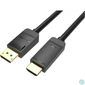 Kép 1/3 - Vention Displayport 4K -> HDMI, (fekete), 1,5m, kábel