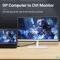 Kép 3/3 - Vention Displayport -> DVI, (fekete), 1,5m, kábel