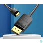 Kép 2/2 - Vention mini Displayport -> Displayport, (fekete), 1,5m,  kábel