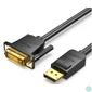 Kép 1/3 - Vention Displayport -> DVI, (fekete), 1m, kábel