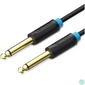 Kép 1/3 - Vention 6.5mm jack/M -> 6.5mm jack/M kábel, (fekete, aranyozott),  1m, kábel