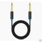 Kép 2/3 - Vention 6.5mm jack/M -> 6.5mm jack/M kábel, (fekete, aranyozott),  1m, kábel