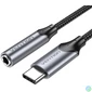 Kép 1/3 - Vention USB-C/M -> 3.5mm/F , (fülhallgató, alu,szürke), 1m, kábel