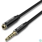 Kép 1/3 - Vention 3.5mm jack/M -> 3.5mm/F , (hosszabbító,audio,fekete), 8m, kábel