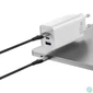 Kép 5/5 - Vention USB-C+C+A (65W/30W/30W,  3-portos, fehér), töltő