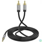 Kép 2/3 - Vention 3.5mm jack/M -> 2*RCA/M,  (audio, aranyozott, fémház), 10m, kábel