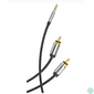 Kép 3/3 - Vention 3.5mm jack/M -> 2*RCA/M,  (audio, aranyozott, fémház), 10m, kábel