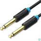 Kép 1/2 - Vention 6.5mm jack/M -> 6.5mm jack/M kábel,  (fekete, aranyozott), 2m, kábel