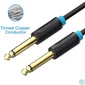 Kép 2/2 - Vention 6.5mm jack/M -> 6.5mm jack/M kábel,  (fekete, aranyozott), 2m, kábel