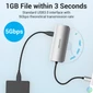 Kép 5/5 - Vention USB-C -> HDMI/USB 3.0x3/PD (0,15m Szürke Aluminum Ötvözet), Dokkoló