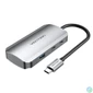 Kép 1/3 - Vention USB-C -> USB3.0x3/SD/TF/PD (0,15m Szürke Aluminum Ötvözet), Hub