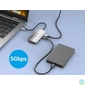Kép 3/3 - Vention USB-C -> USB3.0x3/SD/TF/PD (0,15m Szürke Aluminum Ötvözet), Hub