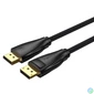 Kép 1/3 - Vention Displayport/M -> Displayport/M (Szövet, fekete), 2m,  kábel