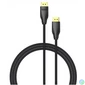 Kép 3/3 - Vention Displayport/M -> Displayport/M (Szövet, fekete), 2m,  kábel