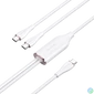 Kép 1/5 - Vention USB-C 2.0/M -> 2*USB-C/M,  (5A,szilikon,fehér), 1,5m, kábel