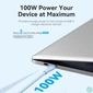 Kép 3/5 - Vention USB-C 2.0/M -> 2*USB-C/M,  (5A,szilikon,fehér), 1,5m, kábel