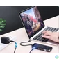 Kép 3/3 - Vention USB-C -> HDMI/ VGA/USB3.0*2/USB2.0*2/RJ45/TF/SD/PD (0,15m, szürke, tükrös felületű), Dokkoló