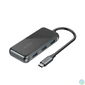 Kép 1/3 - Vention USB-C -> HDMI/ USB3.0*3/PD (0,15m, szürke, tükrös felületű), Dokkoló