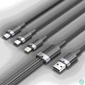 Kép 3/3 - Vention USB-A 2.0/M -> USB-C/Lightning/Micro USB-B, 1,5m,(fekete,3A,3in1), kábel