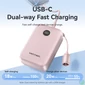 Kép 2/5 - Vention FKBP0-C 20000mah, (rózsaszín,22,5W), powerbank