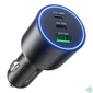Kép 1/5 - Vention USB-A+C*2 (3port,100/75/36W, fekete,szivargyújtós), töltő
