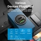 Kép 3/5 - Vention USB-A+C (2port,18/20W, szürke, szivargyújtós), töltő