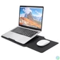 Kép 1/4 - Bőrhatású multifunkciós laptoptartó, Fekete
