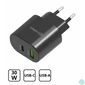 Kép 1/3 - Hálózati töltő adapter PD30W/QC3.0 18W, Fekete