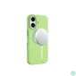 Kép 1/4 - Mágneses puha szilikon tok, iPhone 17, Neonsárga