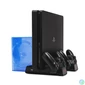 Kép 3/4 - FROGGIEX PS4 Kiegészítő Konzol hűtő + Töltő állomás + Játék tartó Fekete, FX-P4-C3-B