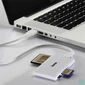 Kép 3/3 - HAMA 181017, USB 3.0 SUPERSPEED "SLIM" MULTI KÁRTYAOLVASÓ, FEHÉR