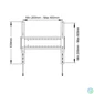 Kép 8/10 - MULTIBRACKETS Fix fali konzol, M Universal Fixed Wallmount SD MAX 800x600 (60-110", 125kg)
