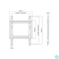 Kép 16/19 - MULTIBRACKETS Fali konzol, M Universal Wallmount HD Portrait 100kg 400x600 (60-100")