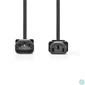 Kép 1/3 - Nedis CEGL10500BK30 tápkábel IEC-320-C14 - IEC-320-C13, 3 x 1mm, hossz 3m